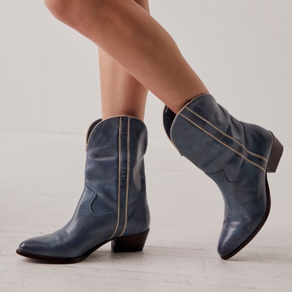 NWT Free People Blue Cowgirl Boots